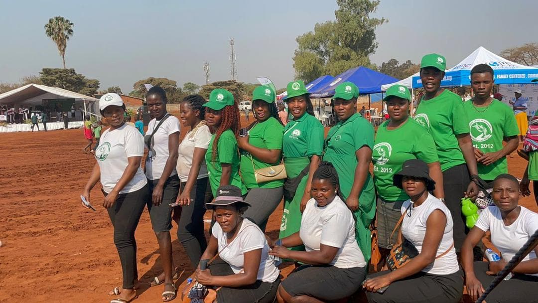 Group at community event